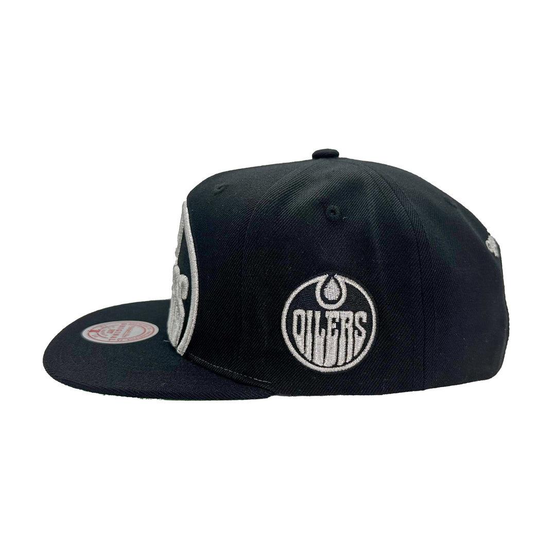 Edmonton Oilers Mitchell & Ness Sliver Crop Logo Snapback Hat