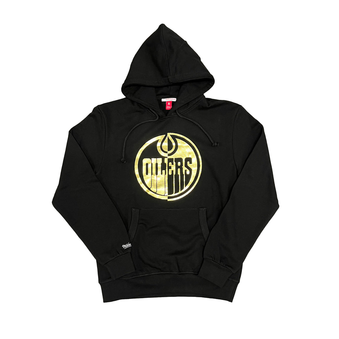 Edmonton Oilers Mitchell & Ness Gold Rush Black Hoodie