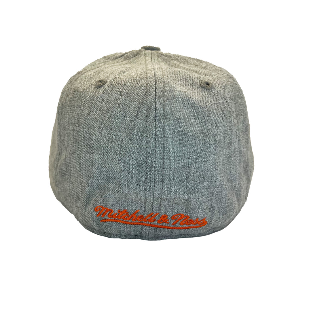Edmonton Oilers Mitchell & Ness Grey Heater Fitted Hat