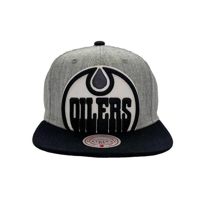 Edmonton Oilers Mitchell & Ness Heather Grey Undervisor Snapback Hat