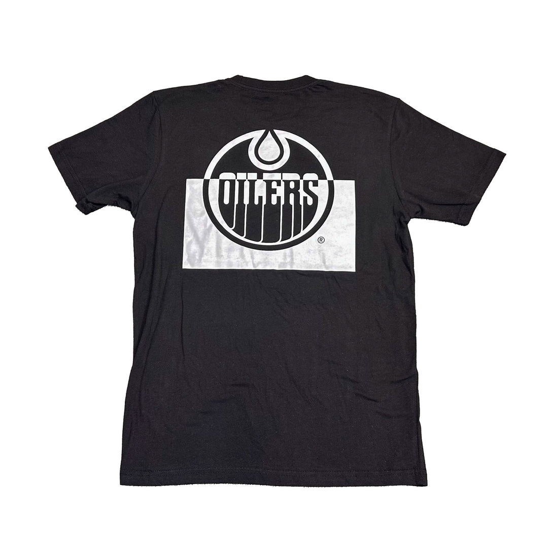 Edmonton Oilers Mitchell & Ness Half Block Black T-Shirt