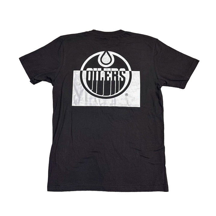 Edmonton Oilers Mitchell & Ness Half Block Black T-Shirt