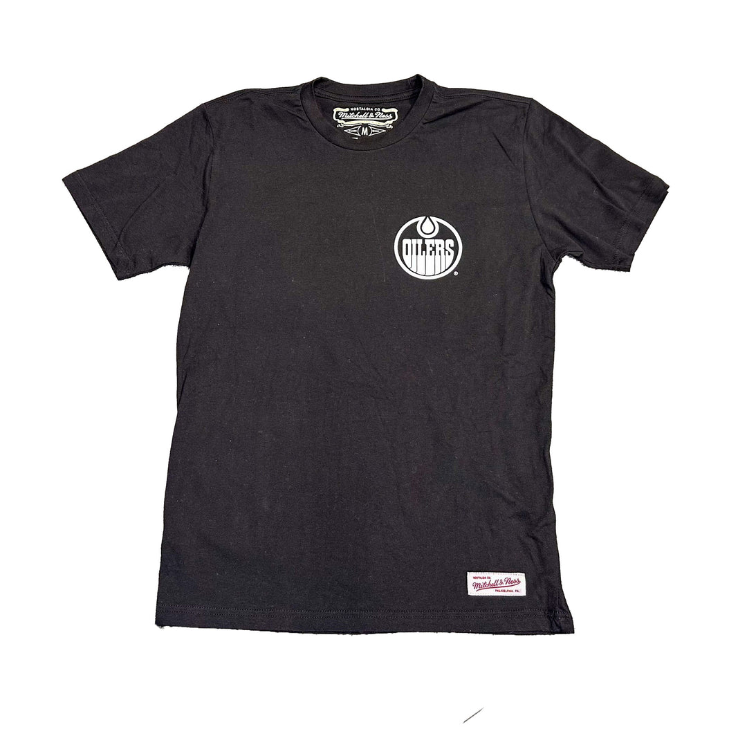 Edmonton Oilers Mitchell & Ness Half Block Black T-Shirt