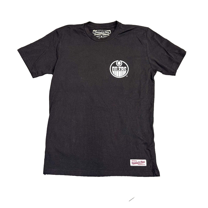 Edmonton Oilers Mitchell & Ness Half Block Black T-Shirt