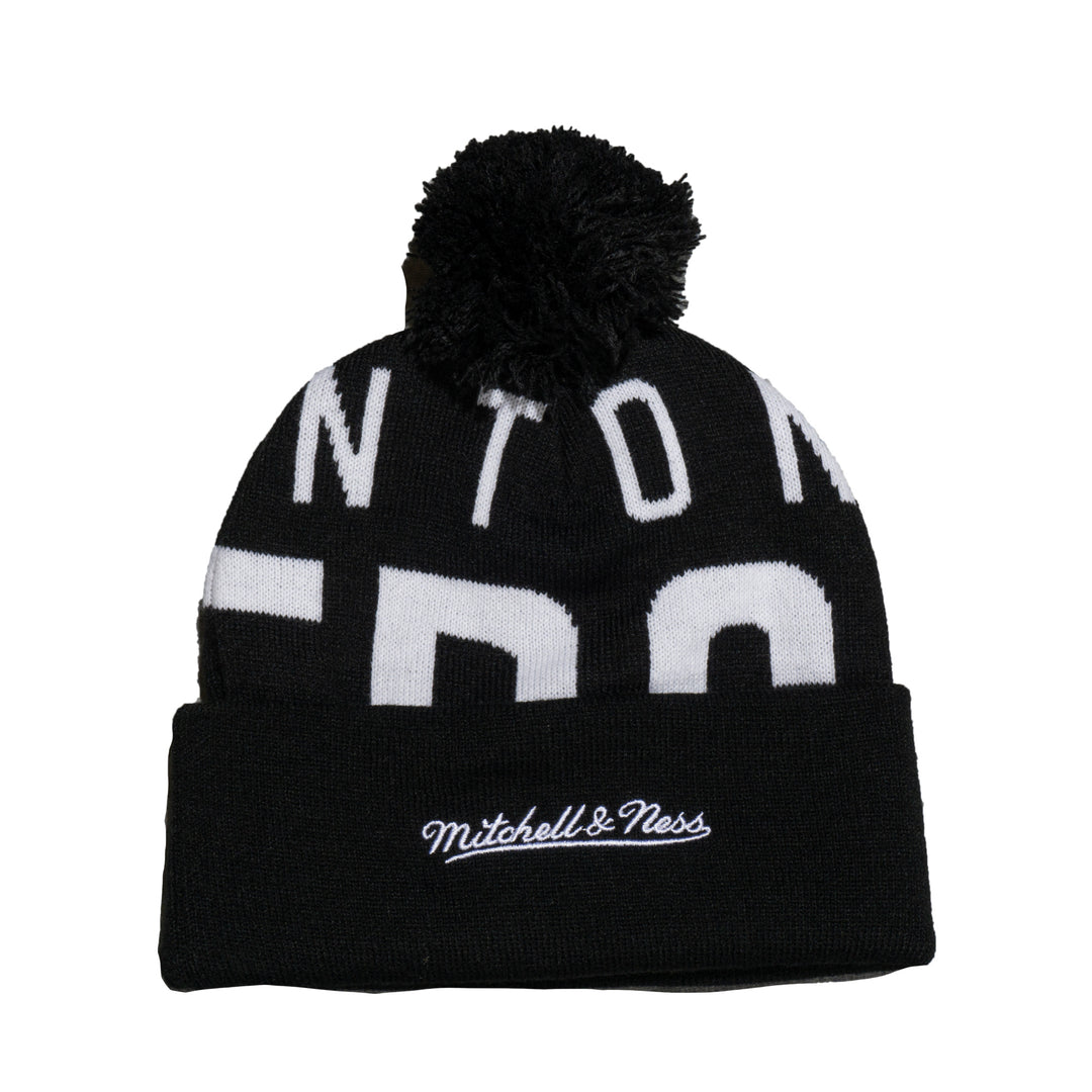 Edmonton Oilers Mitchell & Ness In Your Face Black Toque W/Pom