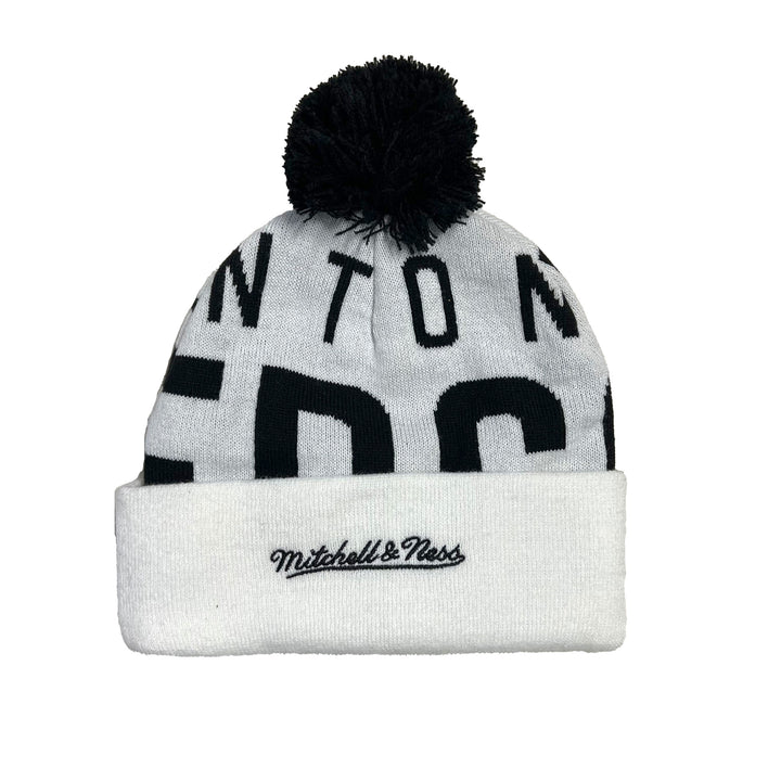 Edmonton Oilers Mitchell & Ness In Your Face White Toque W/Pom