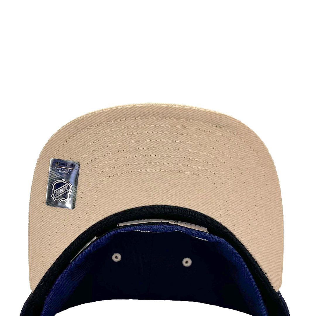 Edmonton Oilers Mitchell & Ness Navy & Cream Fitted Hat