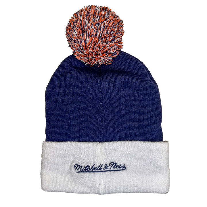 Edmonton Oilers Mitchell & Ness Navy & White Two-Tone Toque W/Pom