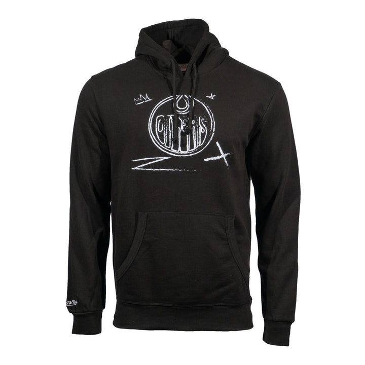 Edmonton Oilers Mitchell & Ness Blackboard Black Hoodie