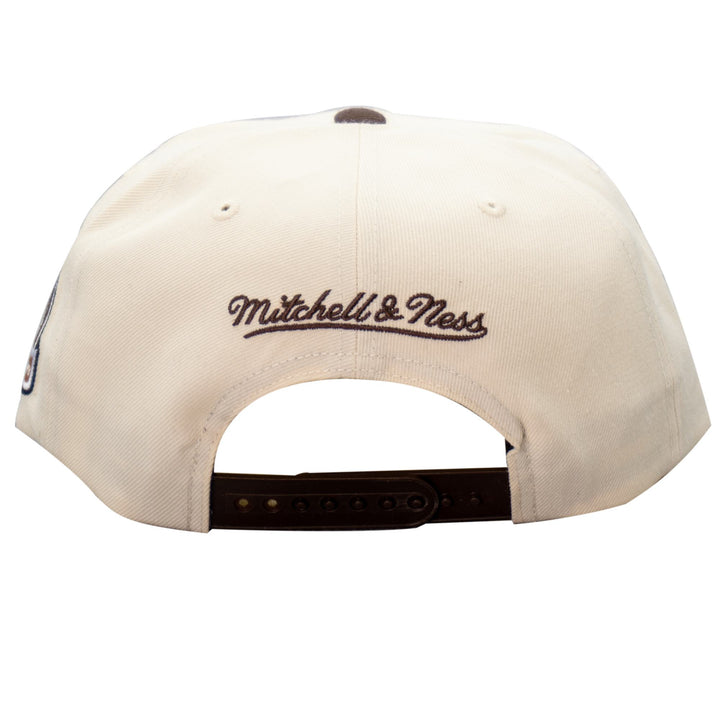 Edmonton Oilers Mitchell & Ness Cream & Brown Two-Tone Snapback Hat