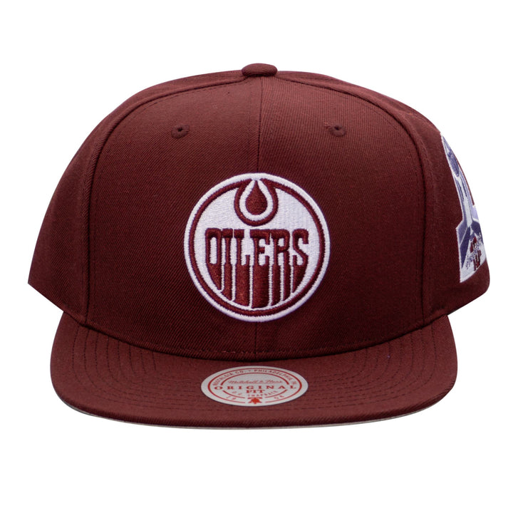 Edmonton Oilers Mitchell & Ness Maroon Snapback Hat