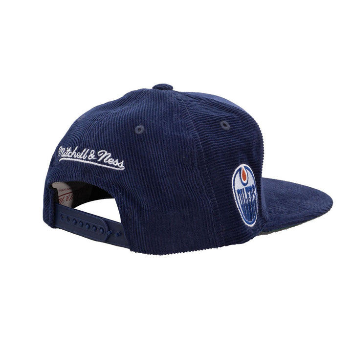 Edmonton Oilers Mitchell & Ness Navy Corduroy All Direct Vintage Snapback Hat
