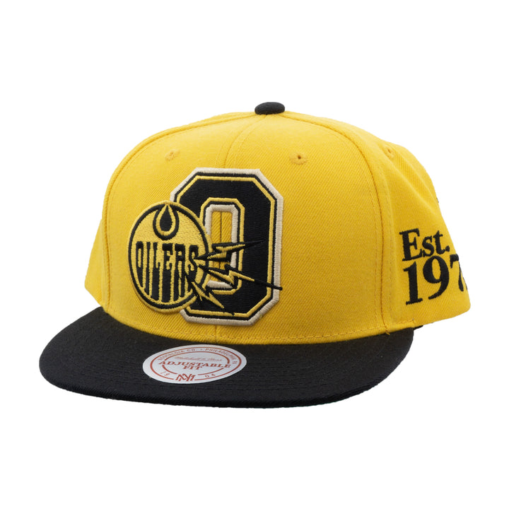 Edmonton Oilers Mitchell & Ness Yellow Gym Stallion Snapback Hat