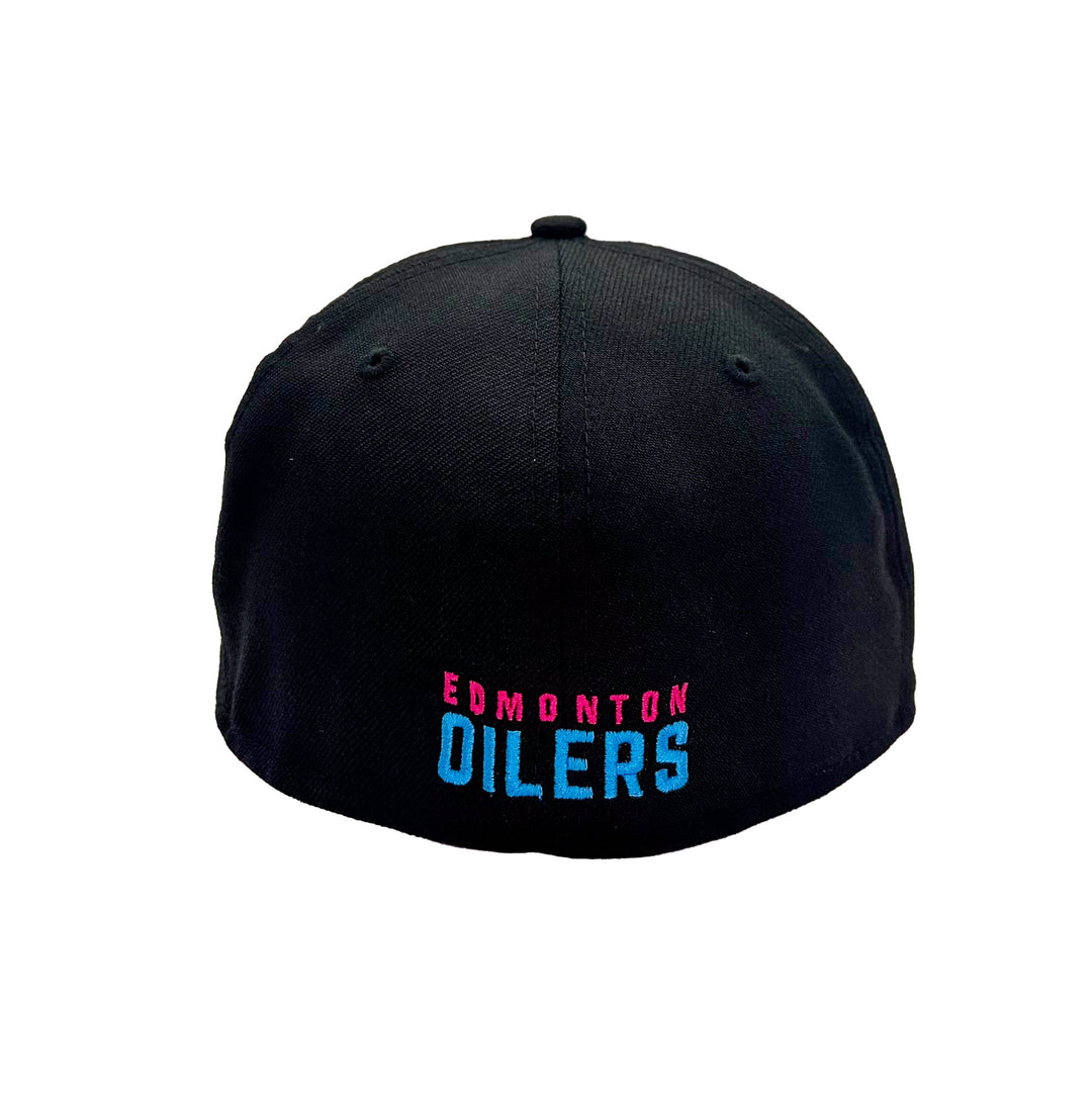 Edmonton Oilers New Era x 22Fresh Black & Pink Neon 59FIFTY Fitted Logo Hat