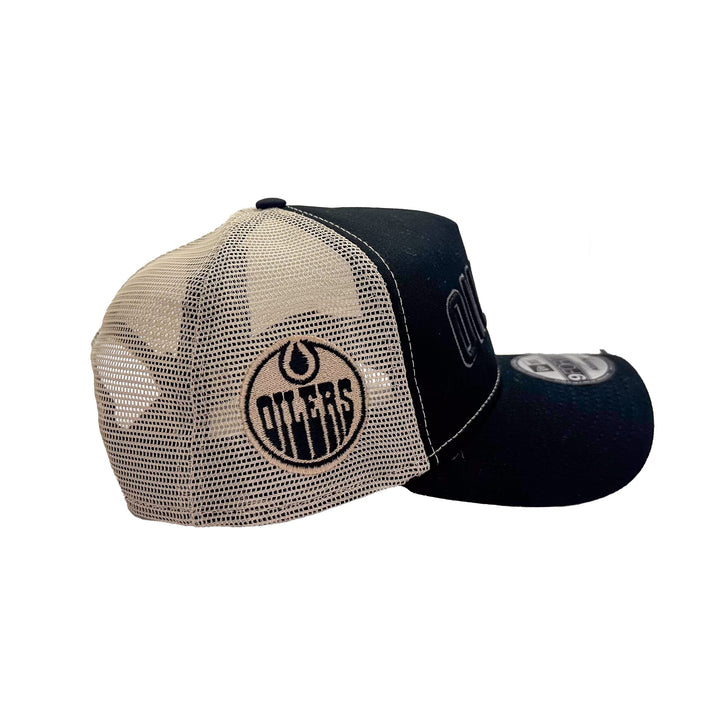 Edmonton Oilers New Era x 22Fresh Black Stone 9FORTY A-Frame Snapback Mesh Hat