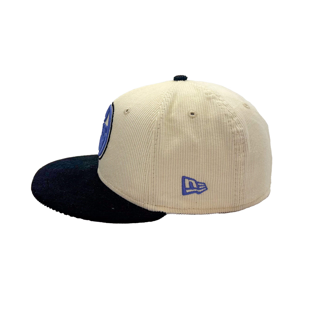 Edmonton Oilers New Era x 22Fresh Two-Tone Corduroy Cream 59FIFTY Fitted Logo Hat