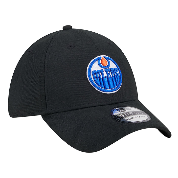 Edmonton Oilers New Era Black 39THIRTY Team Core Classic Flex Hat