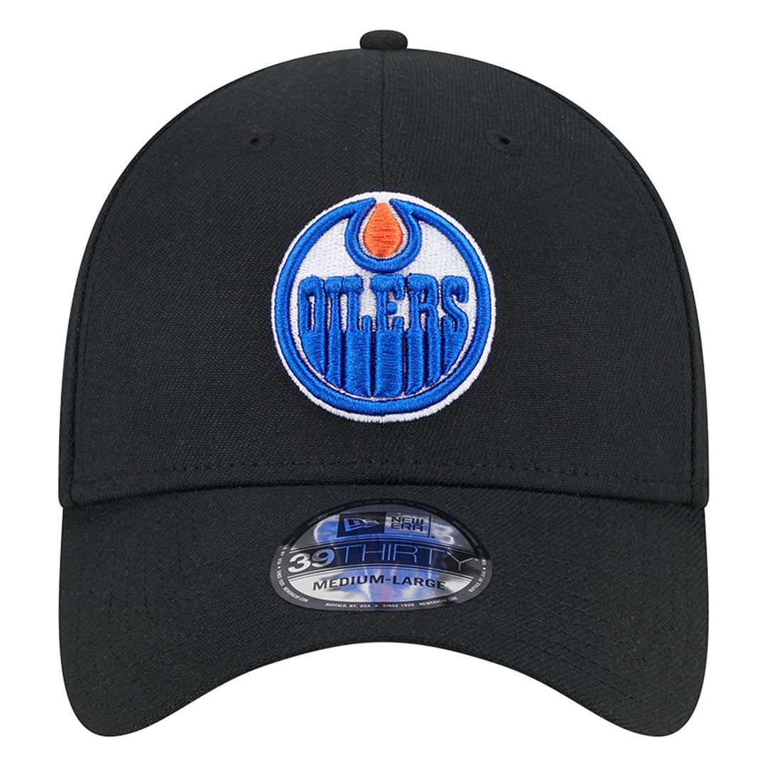 Edmonton Oilers New Era Black 39THIRTY Team Core Classic Flex Hat