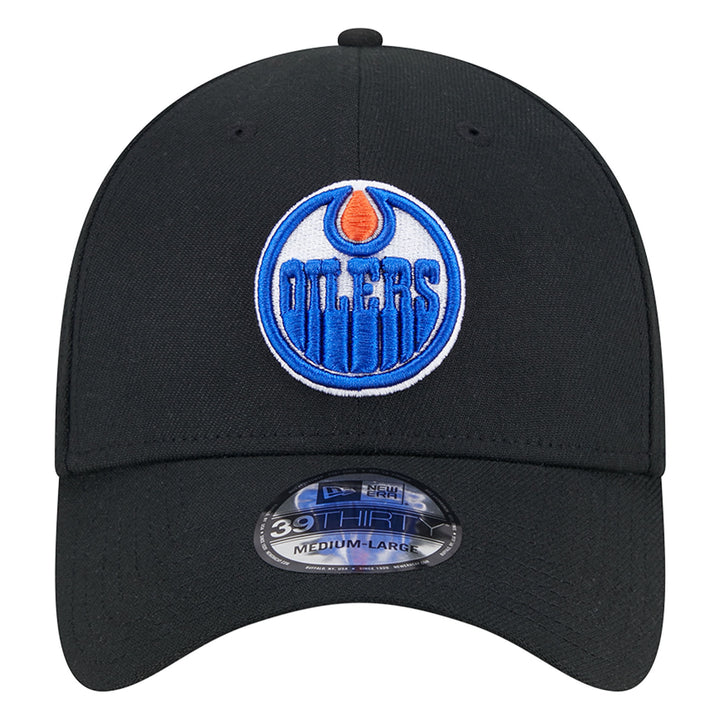 Edmonton Oilers New Era Black 39THIRTY Team Core Classic Flex Hat
