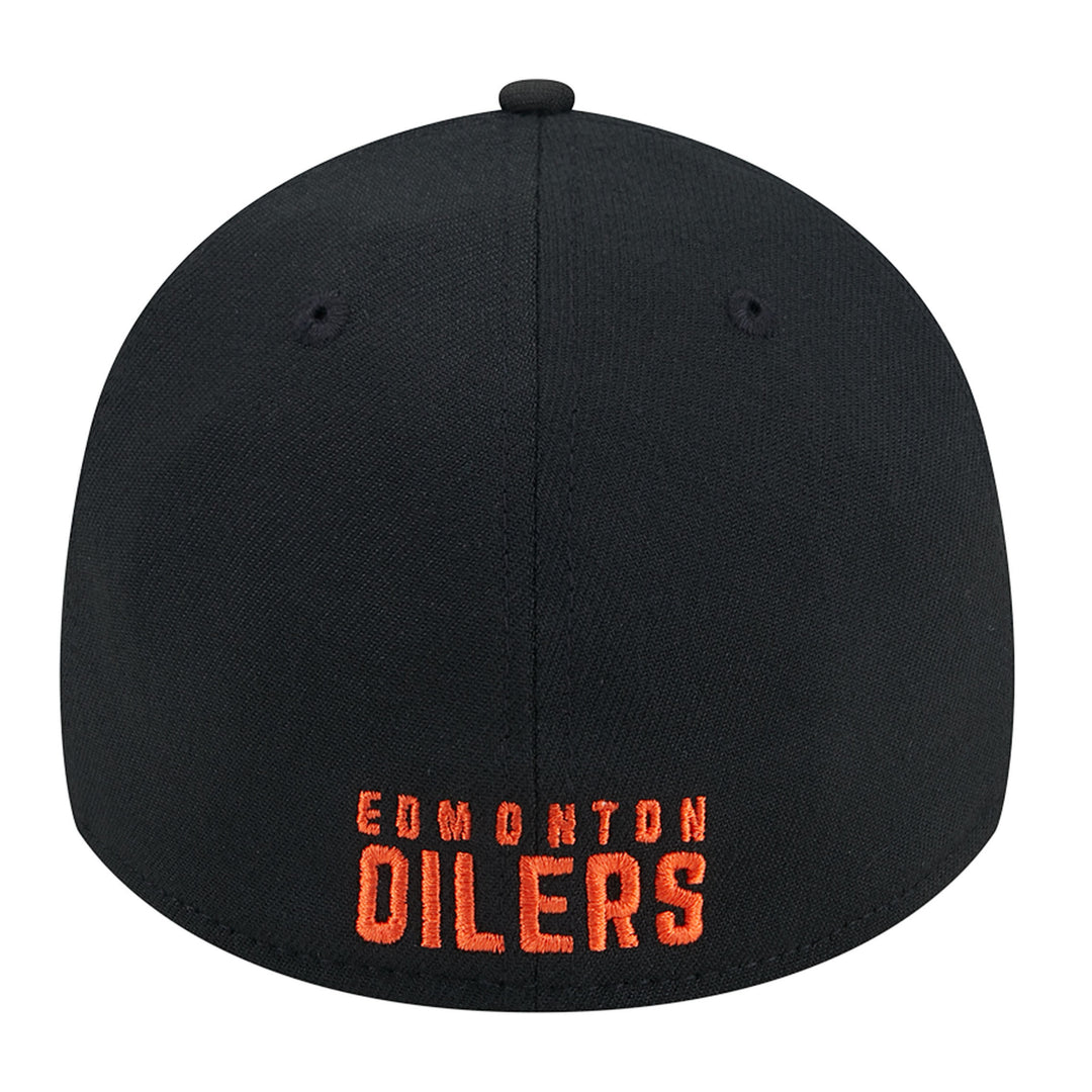 Edmonton Oilers New Era Black 39THIRTY Team Core Classic Flex Hat