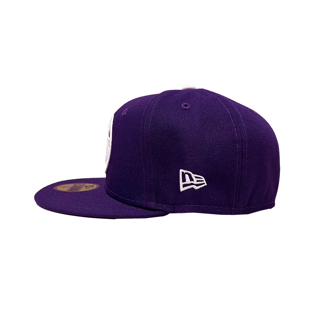 Edmonton Oilers New Era Tonal Purple Grape 59FIFTY Fitted Logo Hat