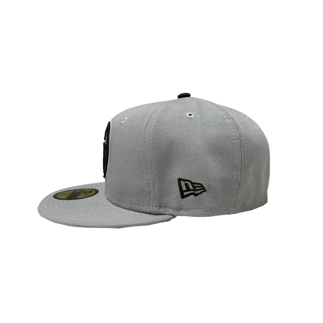 Edmonton Oilers New Era Timber Grey 59FIFTY Fitted Logo Hat