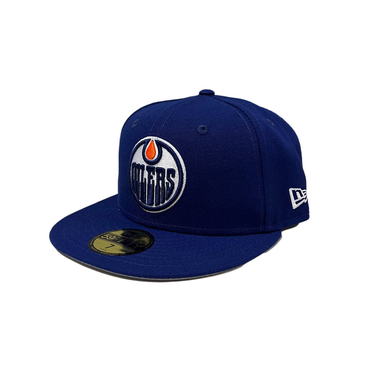 Edmonton Oilers New Era Dark Royal 59FIFTY Fitted Logo Hat