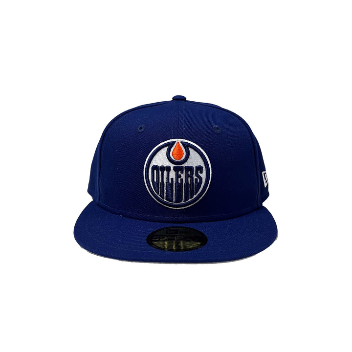 Edmonton Oilers New Era Dark Royal 59FIFTY Fitted Logo Hat