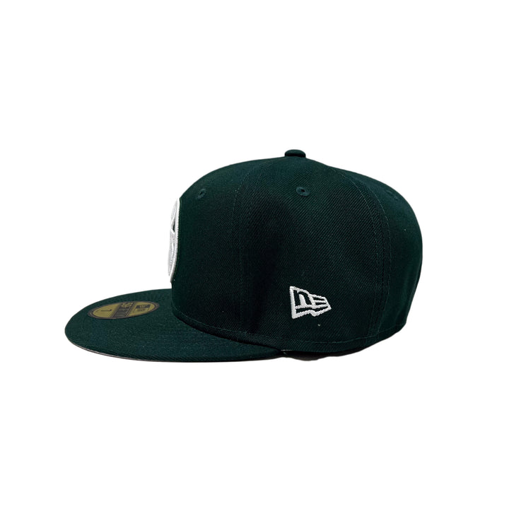 Edmonton Oilers New Era Dark Green 59FIFTY Fitted Logo Hat