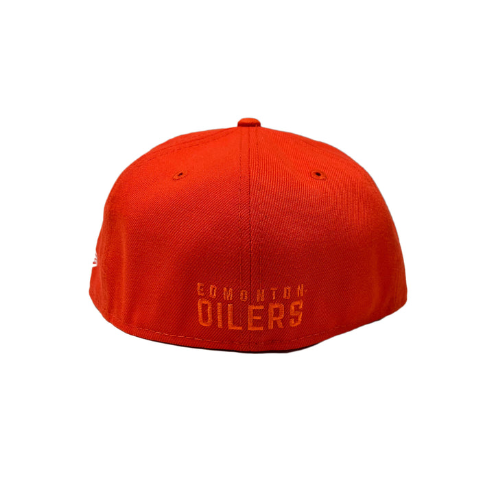 Edmonton Oilers New Era Orange 59FIFTY Fitted Logo Hat