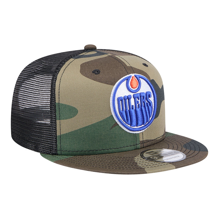 Edmonton Oilers New Era Camo 9FIFTY Mesh Snapback Hat