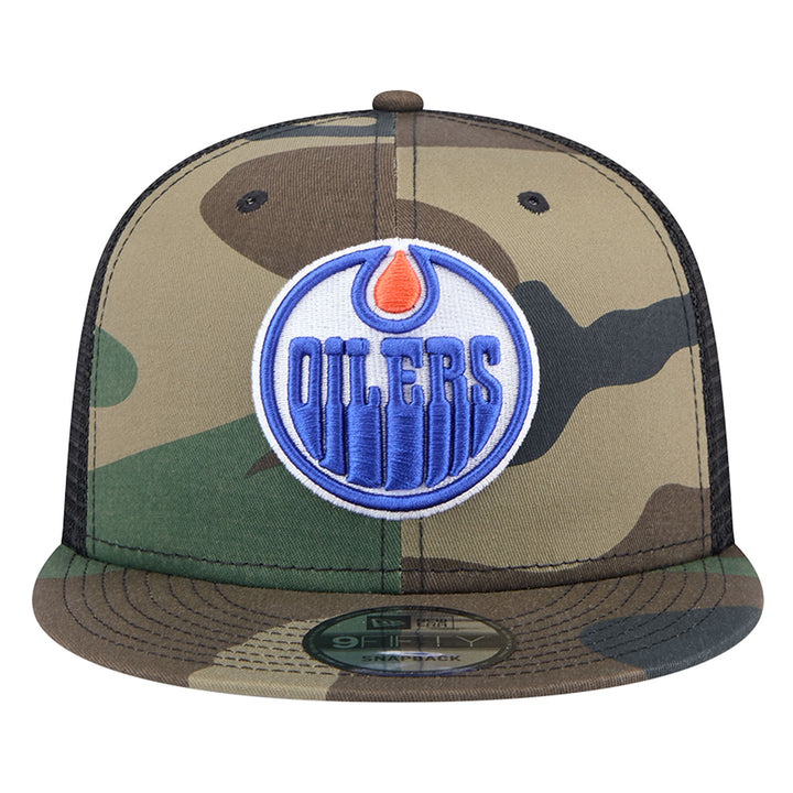 Edmonton Oilers New Era Camo 9FIFTY Mesh Snapback Hat