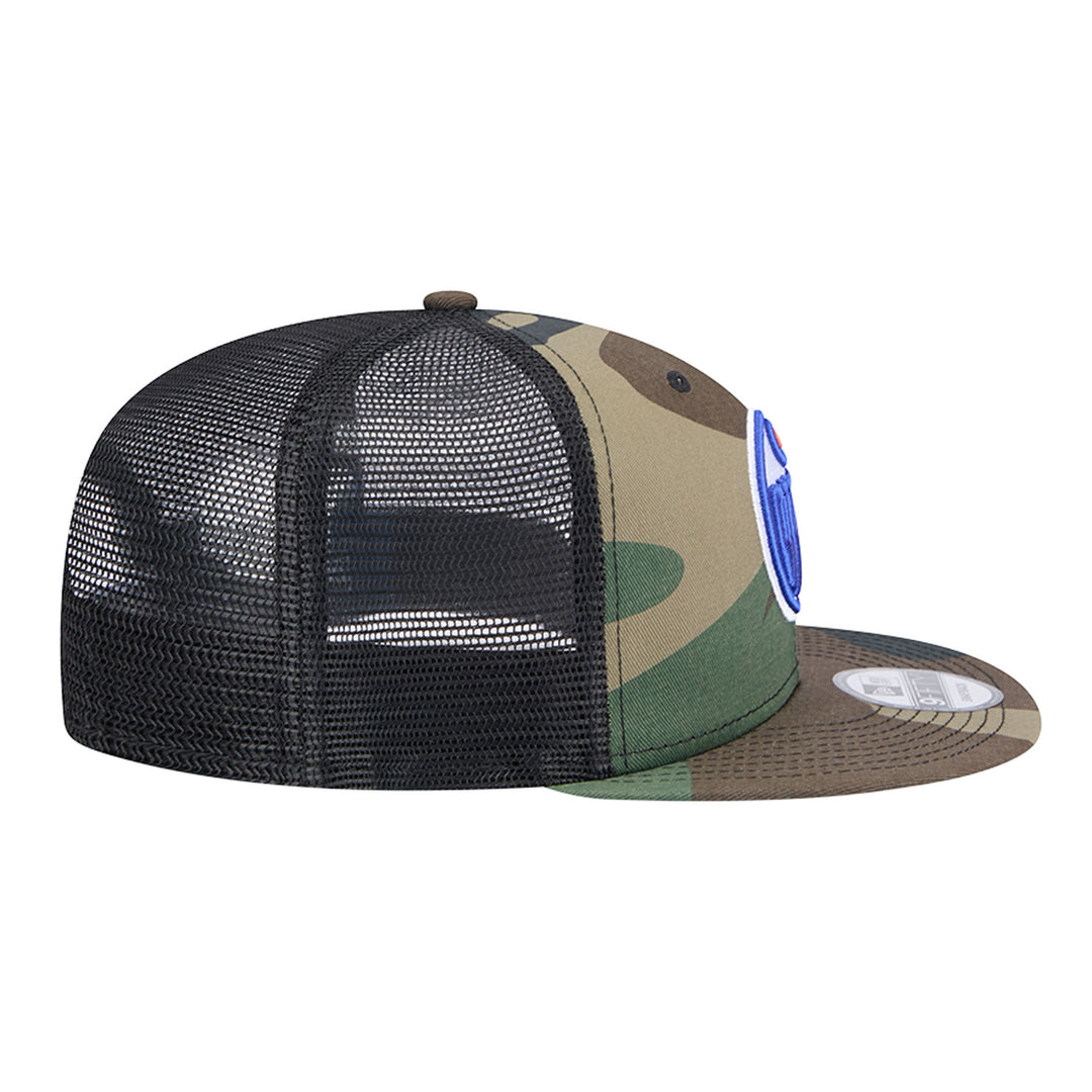 Edmonton Oilers New Era Camo 9FIFTY Mesh Snapback Hat