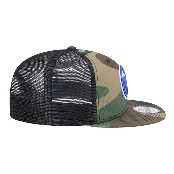 Edmonton Oilers New Era Camo 9FIFTY Mesh Snapback Hat
