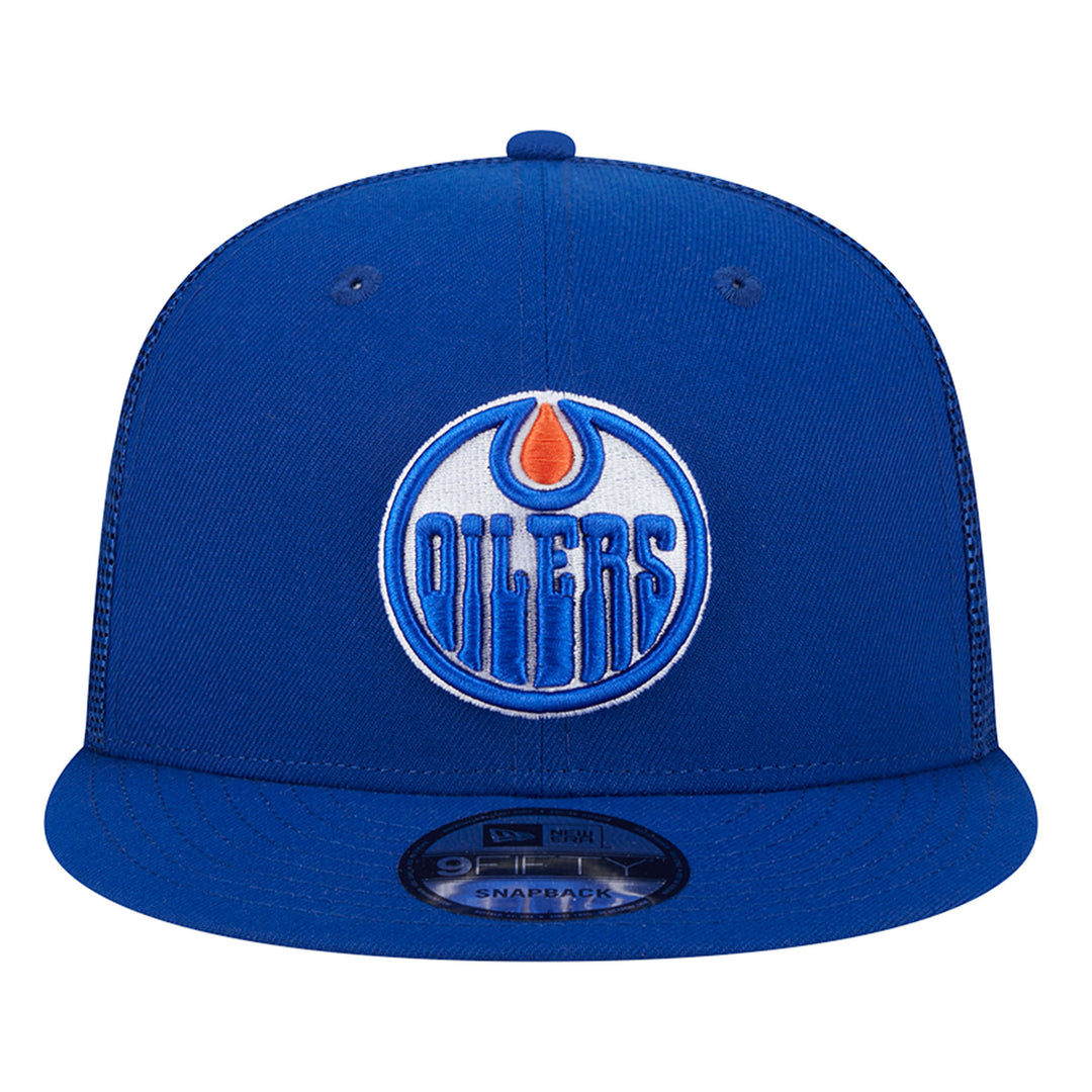 Edmonton Oilers New Era Blue 9FIFTY Mesh Snapback Hat