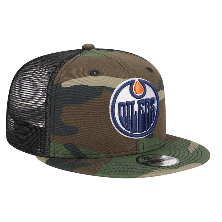 Edmonton Oilers New Era Camo 9FIFTY Mesh Snapback Hat