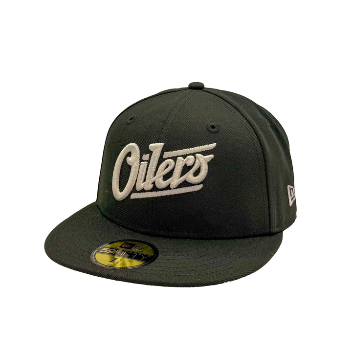 Edmonton Oilers New Era Black 59FIFTY Alternate Logo Fitted Hat
