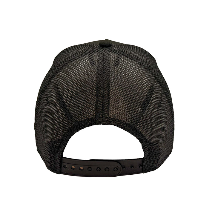 Edmonton Oilers New Era Black 9FORTY Alternate Logo A-Frame Trucker Adjustable Hat