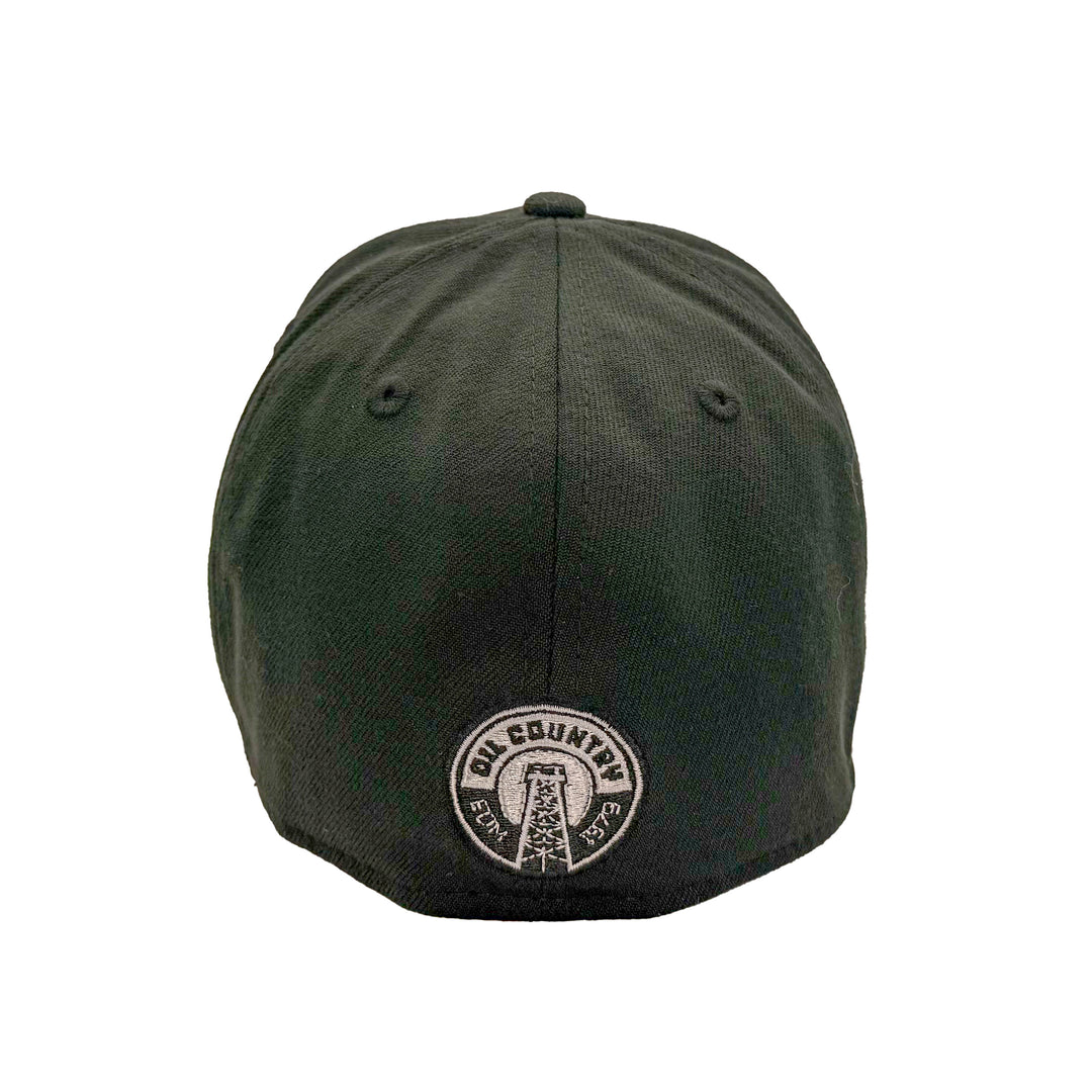 Edmonton Oilers New Era Black Alternate Logo 39THIRTY Flex Hat - White Logo