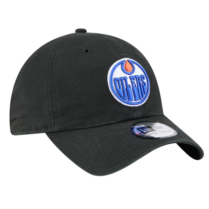 Edmonton Oilers New Era Black Casual Classic Adjustable Hat