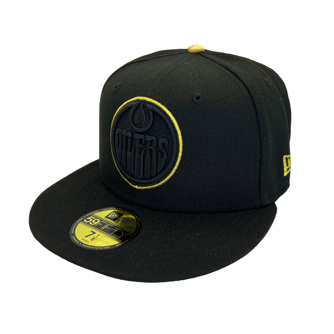Edmonton Oilers New Era Black & Gold 59FIFTY Fitted Hat