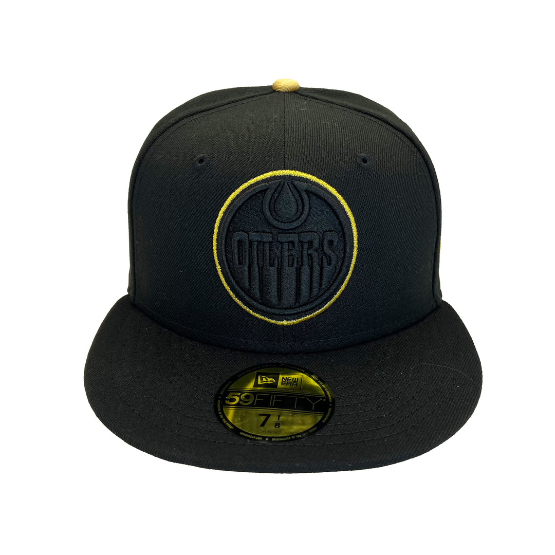 Edmonton Oilers New Era Black & Gold 59FIFTY Fitted Hat