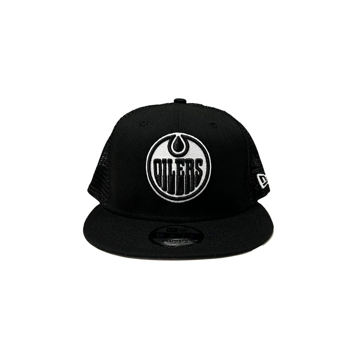 Edmonton Oilers New Era Black 9FIFTY Mesh Snapback Hat
