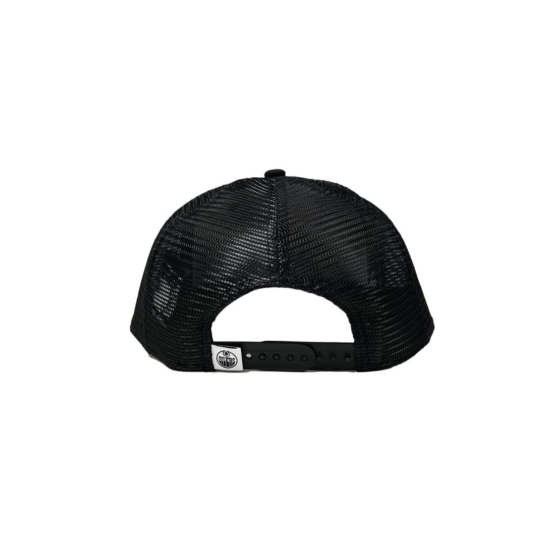 Edmonton Oilers New Era Black 9FIFTY Mesh Snapback Hat