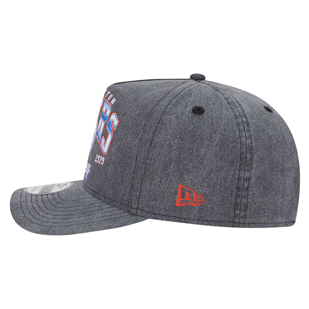 Edmonton Oilers New Era Black Washed GOLFER Snapback Hat