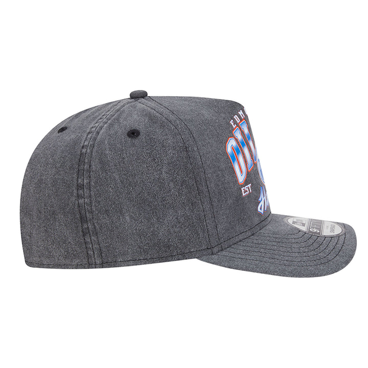 Edmonton Oilers New Era Black Washed GOLFER Snapback Hat