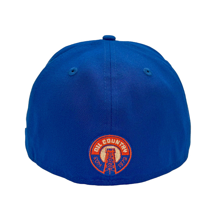 Edmonton Oilers New Era Blue 59FIFTY Alternate Logo Fitted Hat - White/Orange Logo