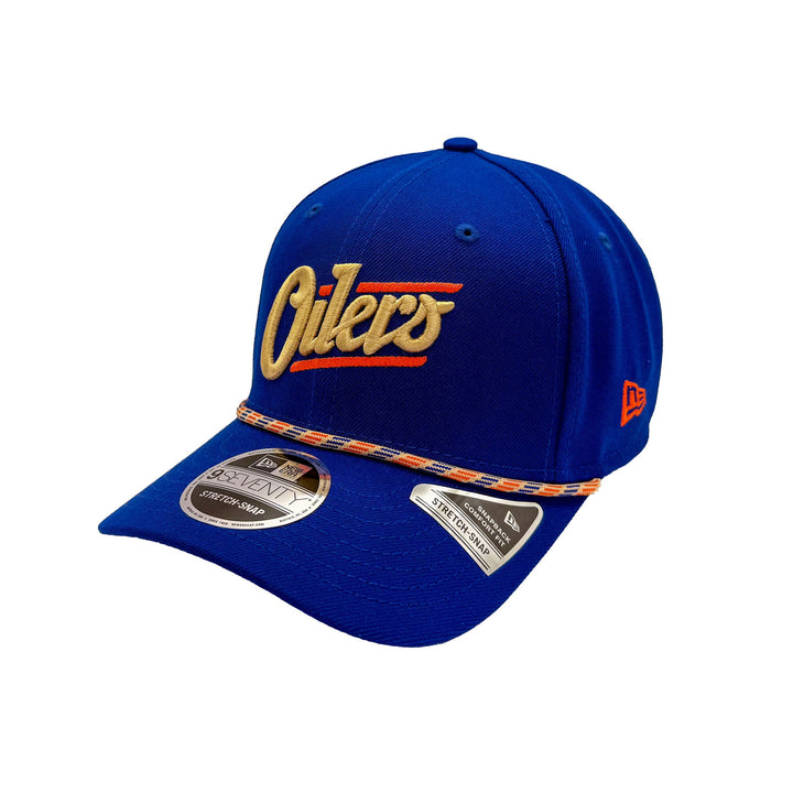 Edmonton Oilers New Era Blue 9SEVENTY Alternate Logo Stretch Snapback Hat
