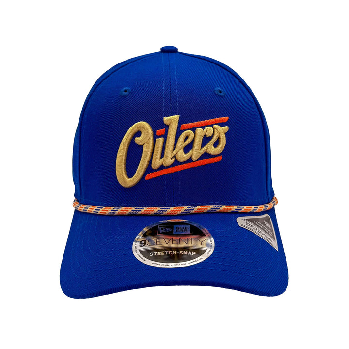 Edmonton Oilers New Era Blue 9SEVENTY Alternate Logo Stretch Snapback Hat