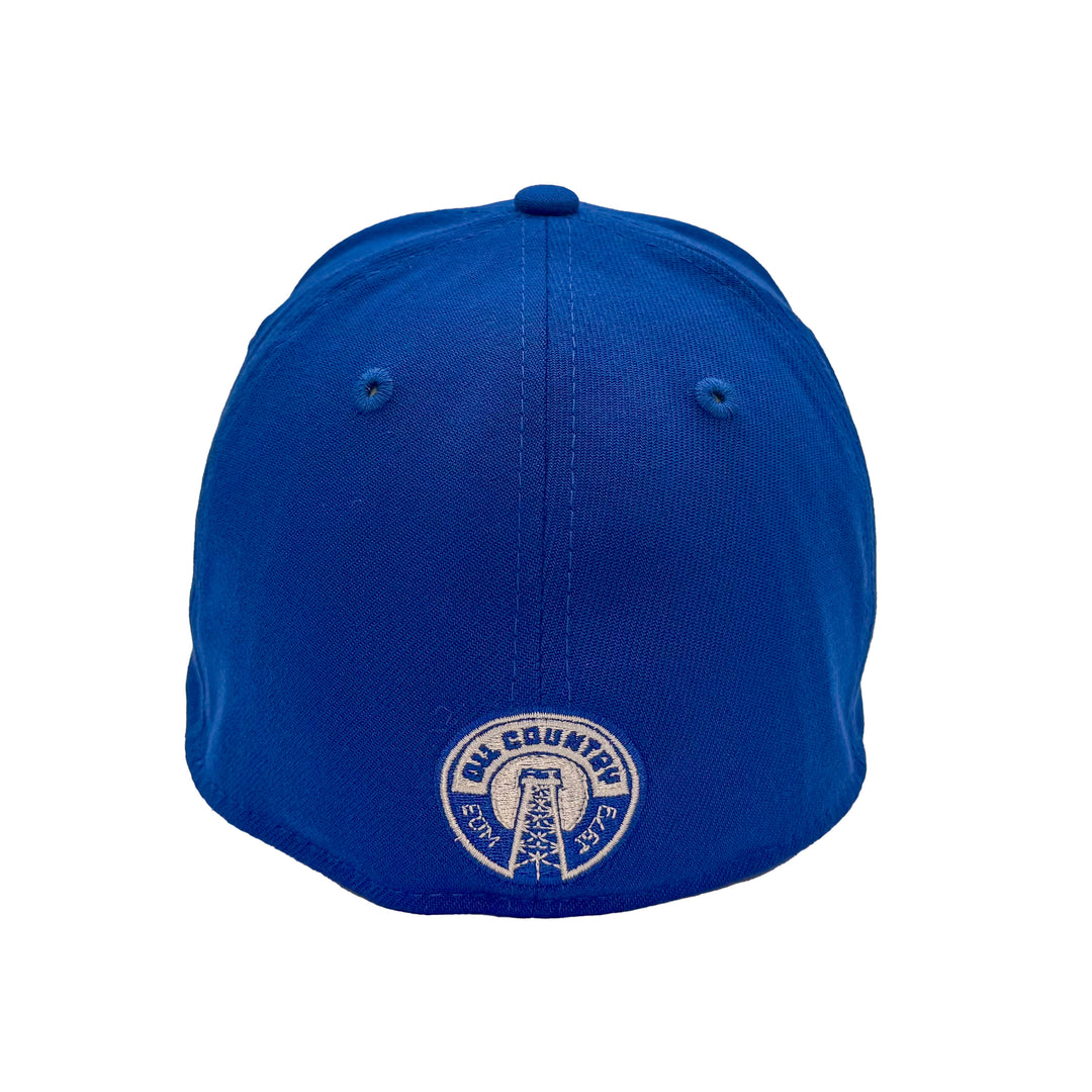 Edmonton Oilers New Era Blue Alternate Logo 39THIRTY Flex Hat - White Logo